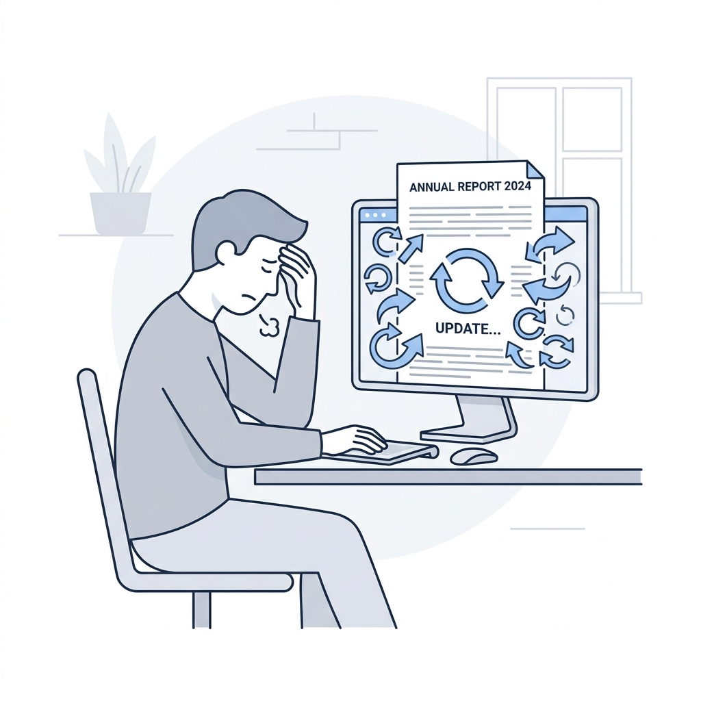 マニュアルの更新が面倒